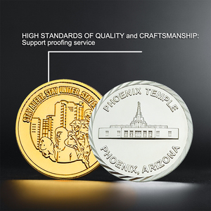Pièce de monnaie souvenir des Sept Merveilles du Monde en métal de haute qualité, personnalisable avec logo, vente en gros promotionnelle du fabricant - Product Image 2