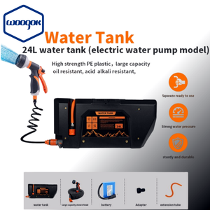 Réservoir <span class=keywords><strong>d</strong></span>'<span class=keywords><strong>eau</strong></span> portable électrique sous pression de 24 L, léger et portable avec pompe intégrée pour le nettoyage mobile et le <span class=keywords><strong>camping</strong></span> - Product Image 1