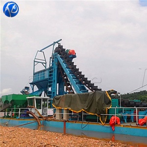 200m³/h Dieselmotor-Kettenbagger für Fluss-<span class=keywords><strong>Sand</strong></span>/Gold-Baggerarbeiten mit Radantrieb für Flussgärtnung - Product Image 1