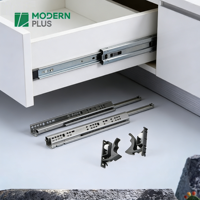 Glissières de tiroir à extension complète 450 mm, robustes, à fermeture amortie, pour meubles de cuisine