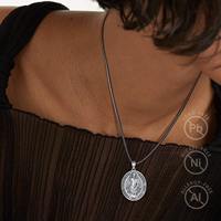 Merryshine Protection Amulette 925 Sterling Silver Saint St Patrick Religieux Médaille Pendentif Collier