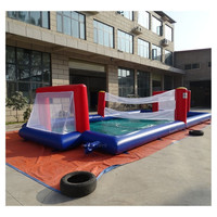Terrain de football gonflable, arène de soccer, terrain de sport en PVC commercial pour location événementielle