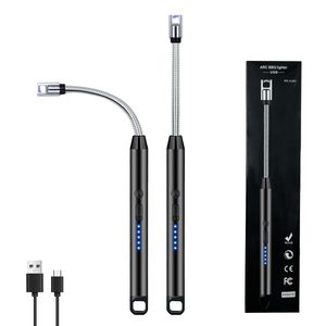 Accendino al Plasma Elettrico Ricaricabile Antivento con Collo Flessibile Rotazione a 360° USB Senza Fiamma per Candele e Barbecue - Product Image 1