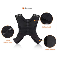Chaleco de Neopreno Ajustable para Hombre y Mujer, Equipo de Entrenamiento para Correr con Bolsillo, 3Kg, 5Kg, 8Kg, 10Kg