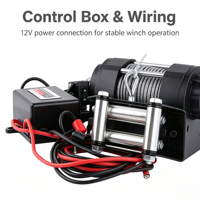 Treuil électrique 12V 3500 Lbs avec câble en acier, treuil pour ATV UTV, remorquage tout-terrain, remorquage de véhicule, sauvetage en cas de panne 4x4 SUV