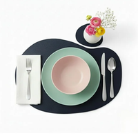 Set de table contemporain en similicuir PU écologique, imperméable et anti-taches, idéal pour hôtels et restaurants, 44*30cm
