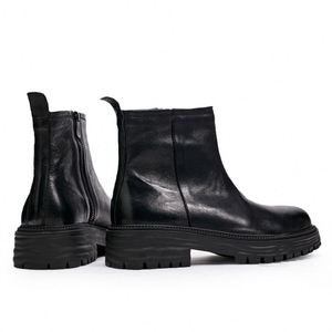 Nouvelles bottes en cuir pour hommes, tendance, polyvalentes, à tige haute et semelle épaisse, pour le travail - Product Image 6