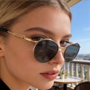 Lunettes de soleil rétro <span class=keywords><strong>steampunk</strong></span> transfrontalières UV400 à monture intégrale, sensation haut de gamme, idéales pour la conduite et la photographie de rue, très tendance - Product Image 2