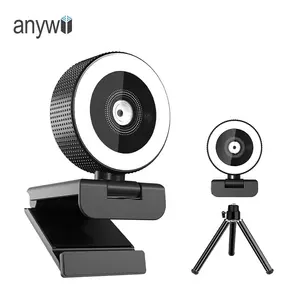 Anywii מחיר מפעל סיטונאי מצלמת אינטרנט 2K 1080p מצלמת אינטרנט עם מיקרופון מצלמת וידאו מצלמת וידאו גיימינג למחשב