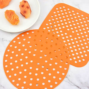 Revestimiento interior de silicona de grado alimenticio para freidora de aire cuadrada redonda, herramientas para hornear y repostería, stock listo para comercio exterior en <span class=keywords><strong>Amazon</strong></span> - Product Image 5