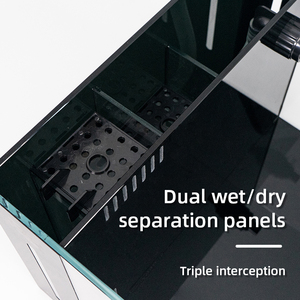 Özel Siyah Dikdörtgen Cam Akvaryum <span class=keywords><strong>Tank</strong></span>ı 6mm Kalınlığında Çift Filtrasyonlu Alt Dolaplar 60L 65L Çevre Dostu Lüks Şık - Product Image 5