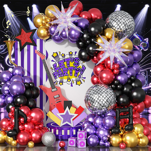 Kit <span class=keywords><strong>de</strong></span> Arco <span class=keywords><strong>de</strong></span> Globos con Temática Disco Kpop, Globos Metálicos Cromados, Látex 4D, Cadena <span class=keywords><strong>de</strong></span> Globos <span class=keywords><strong>de</strong></span> Colores, Decoración para Fiestas <span class=keywords><strong>de</strong></span> Cumpleaños, Conciertos, Estilo Años <span class=keywords><strong>80</strong></span>/<span class=keywords><strong>90</strong></span> - Product Image 2