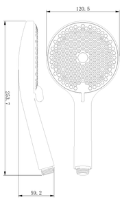 2025 nuovo stile tre-funzione 120mm moderno cromato <span class=keywords><strong>doccia</strong></span> a mano facile installazione Design ecologico per il bagno - Product Image 6