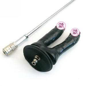 Премиум черный силиконовый двухсторонний массажер двойной стимуляции для передней и задней части необходимый аксессуар для секс-машины Совместимость - Product Image 3