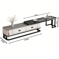 Meubles de salon en promotion : Meuble TV moderne et table basse de style contemporain pour salon