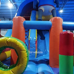 Parcours d'obstacles gonflable <span class=keywords><strong>pas</strong></span> <span class=keywords><strong>cher</strong></span>, animaux tropicaux, pour événements en plein air, sûr, OEM - Product Image 6