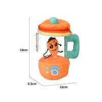 Peluche anti-stress à tirer, douce, à motif végétal (avocat, citron, carotte, fraise), avec design rotatif à cordon de tirage amusant