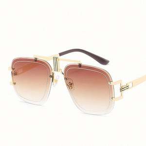 Lunettes de soleil unisexes 2019 avec logo personnalisé, style vintage de luxe pour femmes, surdimensionnées, protection UV400, style étoile, carrées - Product Image 4