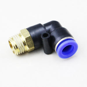 Adaptador de Codo Neumático Mini <span class=keywords><strong>PL</strong></span> de 90 Grados con Rosca Macho, Conexión a Presión de <span class=keywords><strong>Pl</strong></span>ástico para 4mm 6mm 8mm 10mm 12mm 14mm 16mm 1/2 a 1/4 - Product Image 5