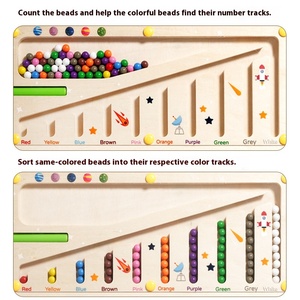 กระดานไม้ 4-in-1 อเนกประสงค์ พร้อมปากกาแม่เหล็ก เกมฝึกการคิดเชิงตรรกะ ของเล่นเสริมพัฒนาการสำหรับเด็กชายและเด็กหญิง - Product Image 5