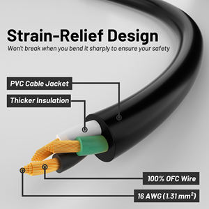 एटीएल 16/3 सूचीबद्ध किए गए एटीएल 13a 10 फीट तीन प्रांग 5-15p से 5-15r काला भारी शुल्क एक्सटेंशन कॉर्ड 10 फीट इनडोर/आउटडोर एक्सटेंशन कॉर्ड - Product Image 4