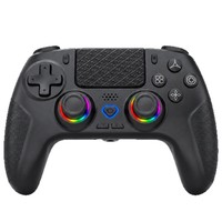 Manette de jeu sans fil pour PS5, manette de jeu avec lumière RGB, joystick à double vibration, panneau tactile, manette de jeu pour PS5/Pro/Slim PC