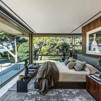 Villa préfabriquée de luxe de 240 m2 à deux étages, suite 4-5 chambres avec salle de bain et salle de sport, maison en acier de style mid-century modern