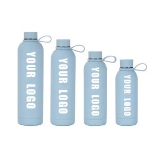 Gourde isotherme en acier inoxydable avec logo personnalisé, pour le sport en plein air, les enfants, avec poignée en silicone et logo personnalisé - Product Image 1