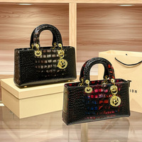Sac à main bandoulière brillant motif crocodile pour femme, nouvelle collection automne/hiver 2025, style européen et américain haut de gamme