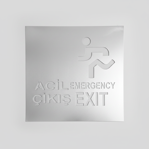 Plantilla de aluminio para pintura de salida de emergencia 100x100cm, Categoría de producto: Plantillas - Product Image 2
