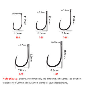 Hameçons à mouche sans ardillon en acier à haute teneur en carbone pour la pêche à la truite (mouche sèche et humide) et la pêche en eau salée – Technique de leurre super résistante - Product Image 2