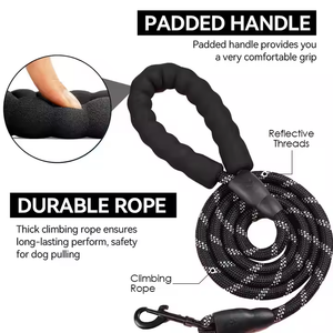 Tali nilon pelacak latihan reflektif hewan tugas berat 5 kaki tali Anjing Penuntun anjing - Product Image 3