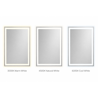 Miroir de salle de bain intelligent à LED certifié UL, 48 x 30 pouces, rétroéclairé, avec haut-parleur Bluetooth, verre trempé, pour hôtel