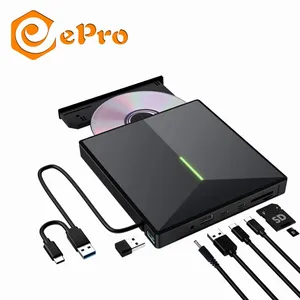 EDD27光学DVD驱动器类型-C + USB3.0免费驱动器托盘类型外部DVD-RW光盘刻录机，适用于Wins笔记本电脑