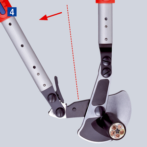 KNIPEX 95 32 038 Cable Shears (<b>ratchet</b> system) with telescopic <b>handles</b> with multi-component grips 570 mm - Product Image 3