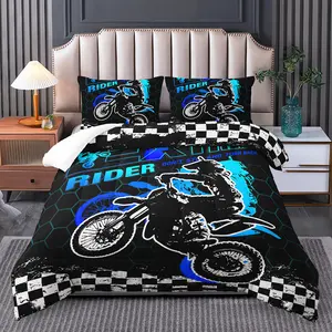 Super Soft and Warm 3D Printed Riding Motorcycle Customisable Winter Warmth Thickened Comforter Quilt