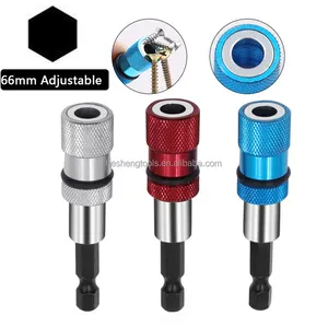 1Pc 60mm Adjustable Screw Magnetic Screwdriver Bit Holder 1/4 Inch Mini Hex Driver with PH2 Bit for Electric Screwdriver Kit