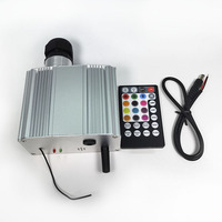 Kit de moteur à fibre optique 12V 10W RGBW Twinkle LED avec corps en aluminium et fibre de 0.75mm pour l'éclairage de voiture