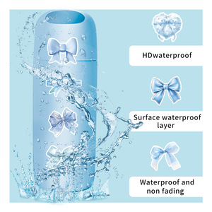 Pegatinas Decorativas Adhesivas con Lazo Azul de Dibujos Animados, Impermeables, Estilo Nórdico, de Alta Calidad - Product Image 4