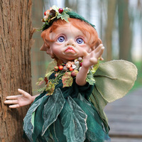16 Zoll große, weiche Silikon-Reborn-Babypuppe, lebensechte Elfen-Feenpuppe mit eingewachsenem Haar, realistische Neugeborenen-Puppe, Figurenspielzeug, Geschenk