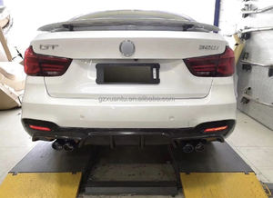 Difusor de parachoques trasero de fibra de carbono F34 para <span class=keywords><strong>BMW</strong></span> 3 Series <span class=keywords><strong>GT</strong></span> 2013-2019 328i 335i <span class=keywords><strong>340i</strong></span> M-Sport Spoiler Lip + Tail Tip Escape - Product Image 4