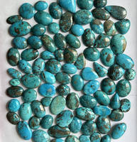 Lot de cabochons en turquoise naturelle iranienne de qualité supérieure, pierres précieuses lâches, cabochons lisses faits à la main par un designer