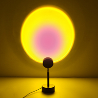 Nouveautés Photographie Moderne Coloré USB Arc-En-Ciel RGB Led Projection Sol Coucher De Soleil Lampe