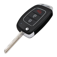 Boîtier de clé télécommande pliable 2 + 1/3/4 boutons pour Hyundai i10 i20 i30 i35 i40 Genesis lame non coupée