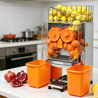 Presse-agrumes commercial entièrement automatique pour citrons, oranges et autres agrumes, avec panier d'alimentation, idéal pour les hôtels