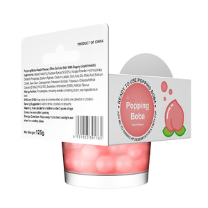 Fournisseur de thé boba direct vente en gros 125g miel pêche boba popping pour thé à bulles et desserts - Product Image 2