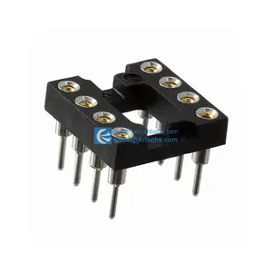 PCB Connectors Supplier 808-AG11D-ES 8 Position 2*4 DIP 0.3in 7.62mm Row Spacing Sockets Through Hole Open Frame 808AG11DES