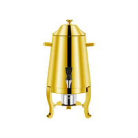 Buffet Commercial Noir En Acier Inoxydable Au Détail Distributeur D'eau Chaude Thé Thermos Distributeur De Lait Restaurant Équipement Chafer Urne
