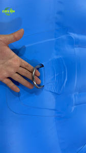 Flotteur gonflable vert de tube de remorquage de cavalier de natation sports nautiques gonflables bouée ouverte harnais résistant remorquable avec des anneaux en d - Product Image 6