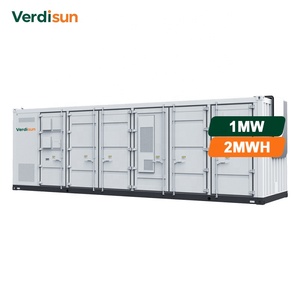 Verdisun ที่เก็บพลังงานแบตเตอรี่ bess 1mW 2MWH แบตเตอรี่ลิเธียมไอออนแรงดันสูงความจุ<span class=keywords><strong>40HQ</strong></span> โรงงาน - Product Image 1